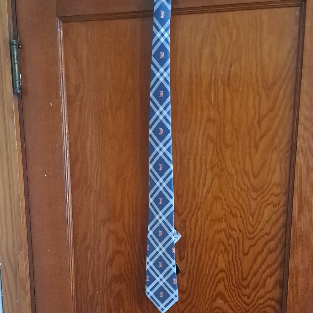 Boston Red Sox Plaid Tie
